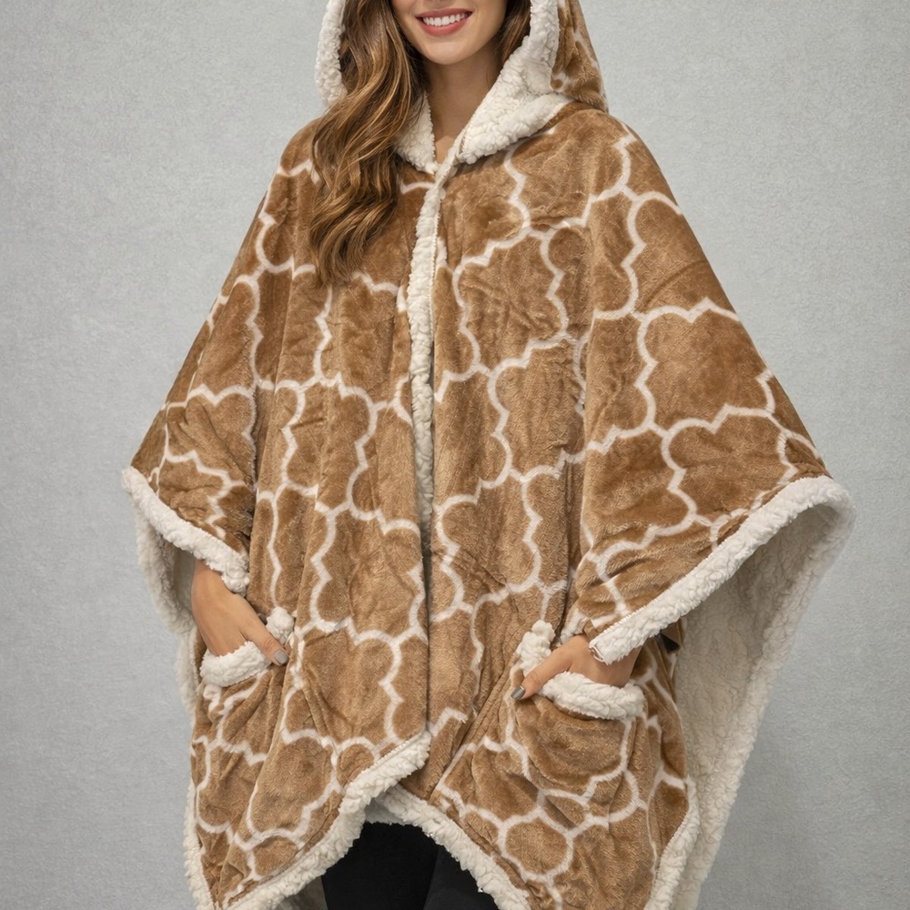 Sealy Wearable Heated Throw Blanket, Flannel & Sherpa C5